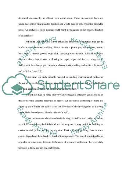 Environmental and Offender Profiling: Fight Against Crime