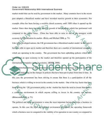 The Changing Relationship Between Government