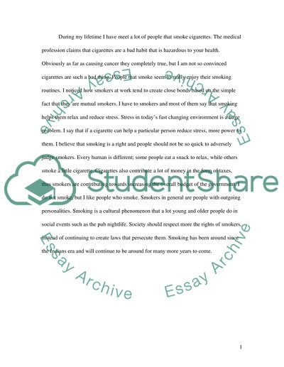 The Rights of Smokers