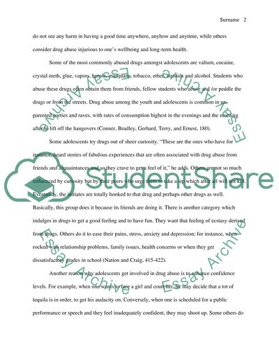 Drugs and adolescents