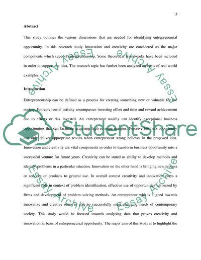 entrepreneurship definition research paper