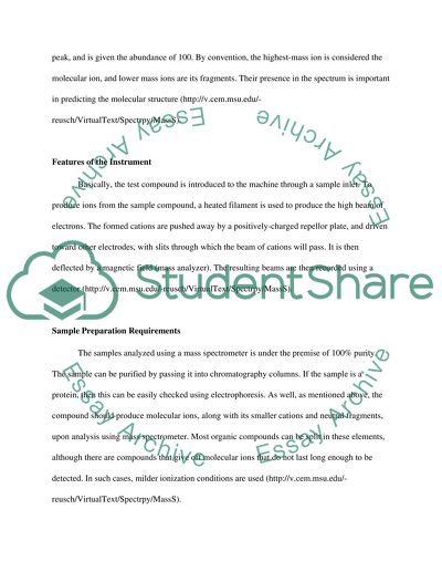Analytical Technique: Mass Spectrometry