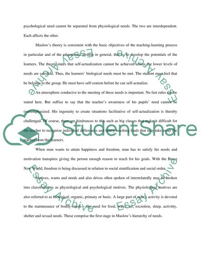 Motivation and Happiness