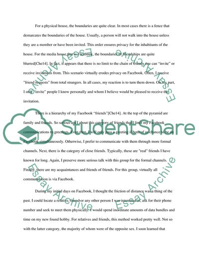 Facebook as a New Media Home and Distance