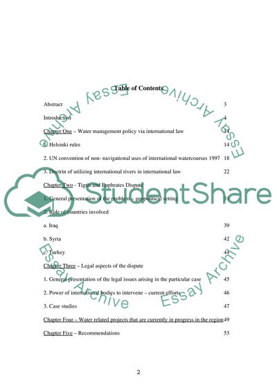 Tigris and Euphrates Dispute among Iraq, Syria, and Turkey