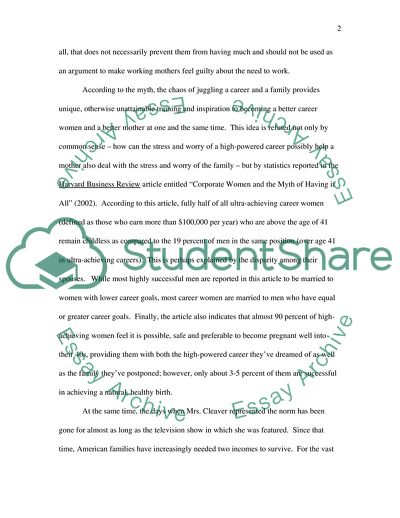 Working Mothers and the Myth of Having It All