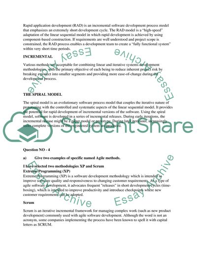 Software Engineering Questions