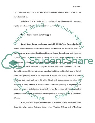 Life of Bayard Rustin