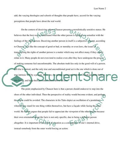 Chaucers The Canterbury Tales
