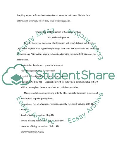 assignment worksheet 28.1 the securities act of 1933