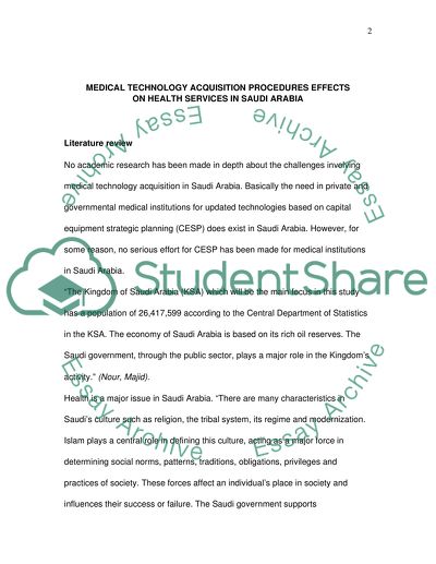 Health Services in Saudi Arabia