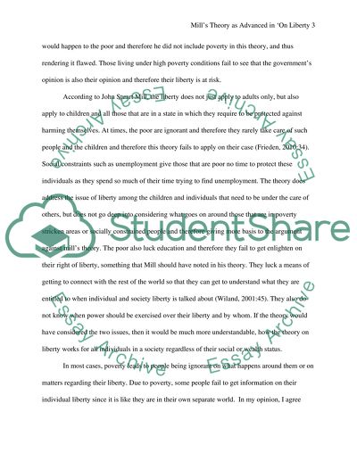 Theory of Mill as Advanced in On Liberty