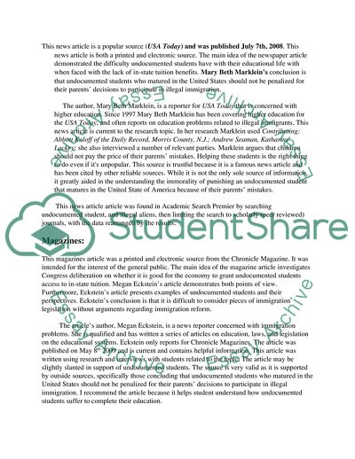 Issue of Undocumented Students