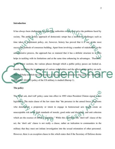 Ten years of Dont Ask Dont Tell