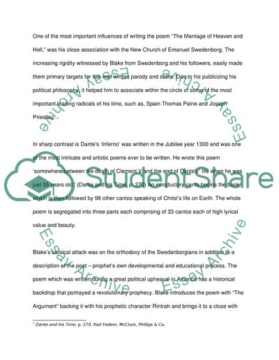 Some Aspect of Romanticism in Blakes The Marriage of Heaven and Hell