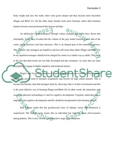 The Growth of Logical Thinking from Childhood to Adolescence