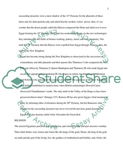 Religion and Architecture of Ancient Egypt