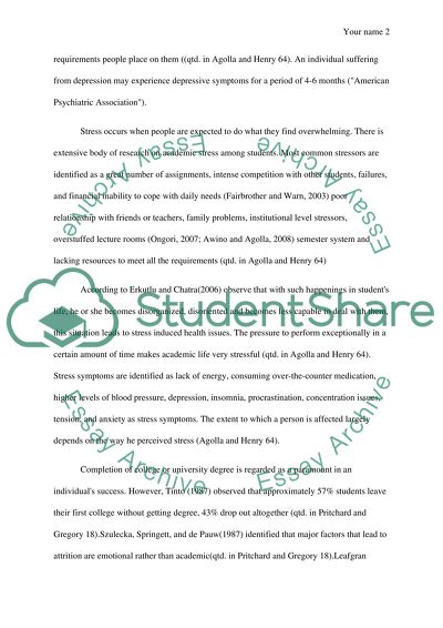 student stress research paper