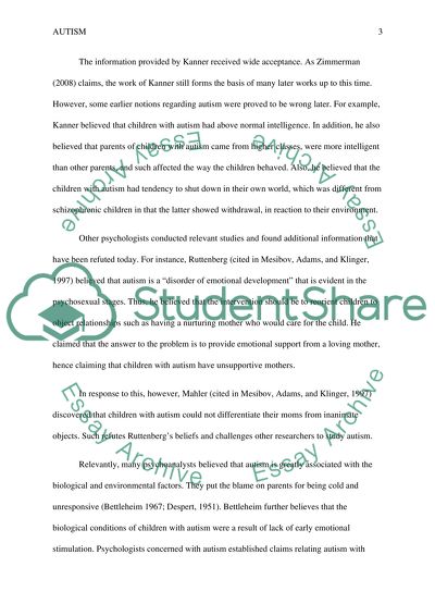 Nature, and Treatment of an Autism