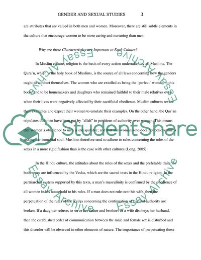 Characteristics of the Ideal Man and the Ideal Woman in Three Different Cultures