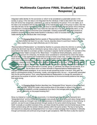 Multimedia Capstone Final Response