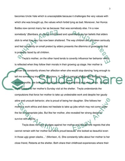 Mothers Influence and Childhood Values in Gorilla, My Love and Recitatif