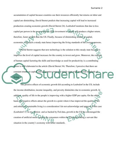 Economic Growth and Productive Capacity