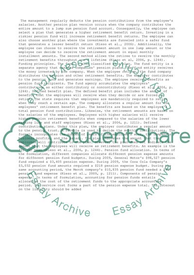 Basic Ideas on Pensions