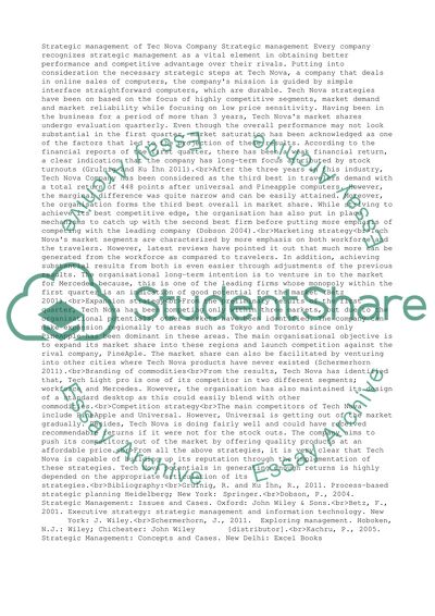 Stategic Managment - Board Report on MarketPlace Progress