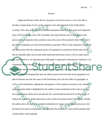 Racial Segregation and the American Foreclosure Crisis
