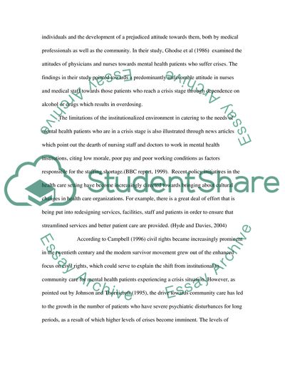 Mental Health Services