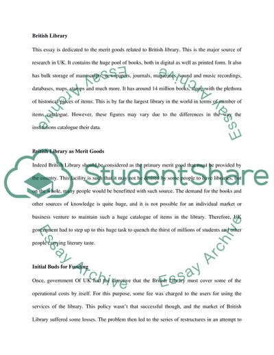 Merit Goods of British Library