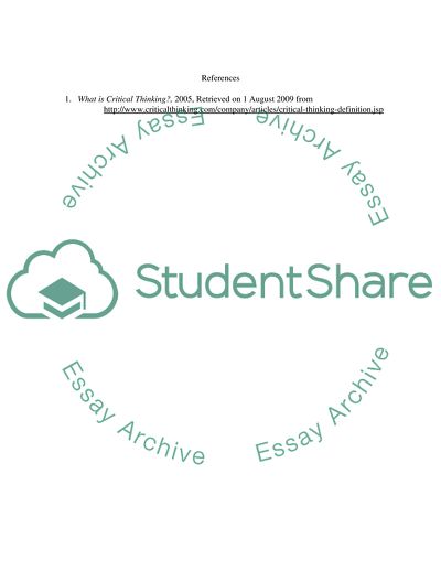 What Is Critical Thinking