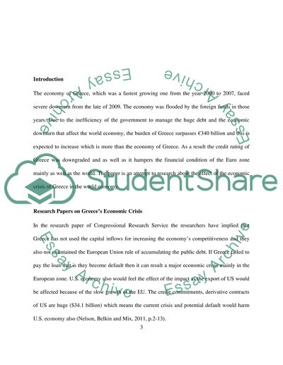 Greeces Economic Crisis