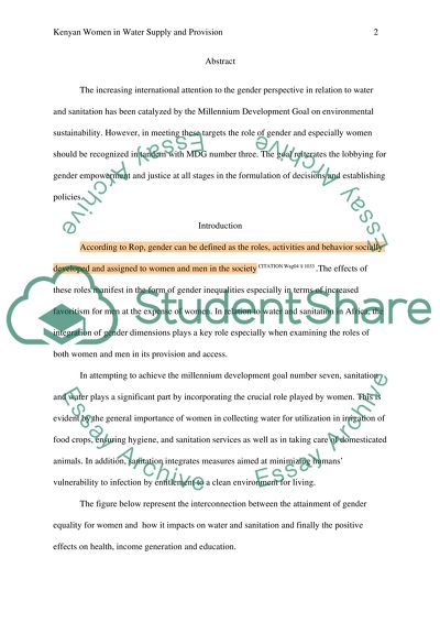 Kenyan Women in Water Supply and Provision