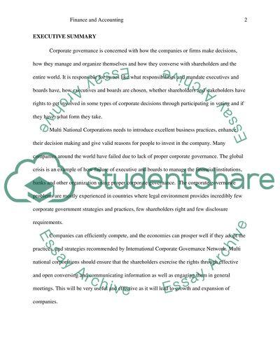 Importance of a Global Approach to Regulating Corporate Governance