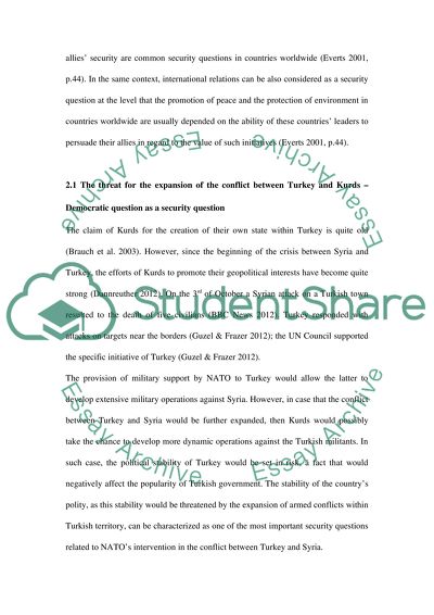 Security questions regarding U.S. military support to Turkey