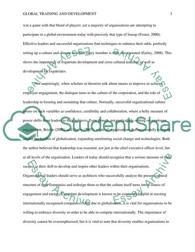 Global Training and Development