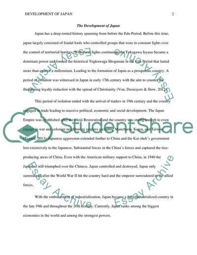 The Development of Japan