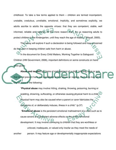 Doing Part In Protecting Abused Children