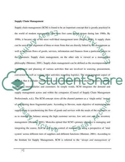 Supply chain management