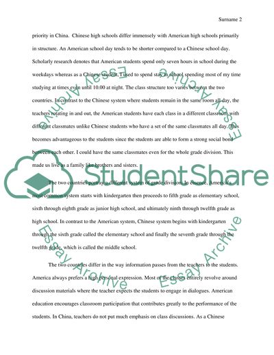 Education in China and America