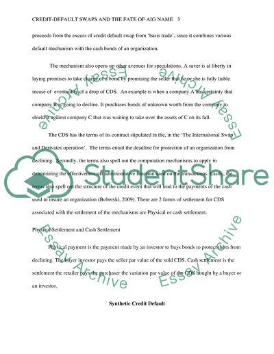 Credit-Default Swaps and the Fate of AIG