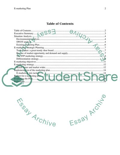 E-Marketing Strategic Planning and E-Marketing Objectives