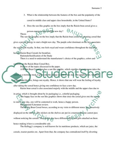 Critical analysis of a rhetorical message, which is, A Raisen Bran cereal box