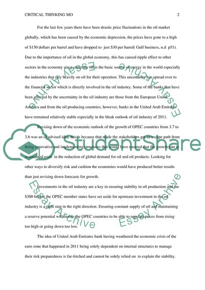 Critical thinking Mo