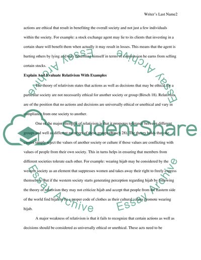 Egoism and relativism