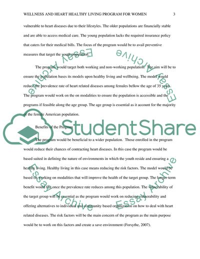 Wellness and Heart Healthy Living Program for Women