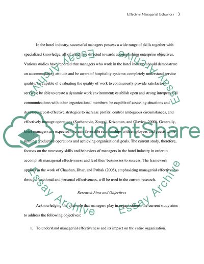 Managerial Theories and Behaviour or What Are the Building Stones for a Succesful Manager