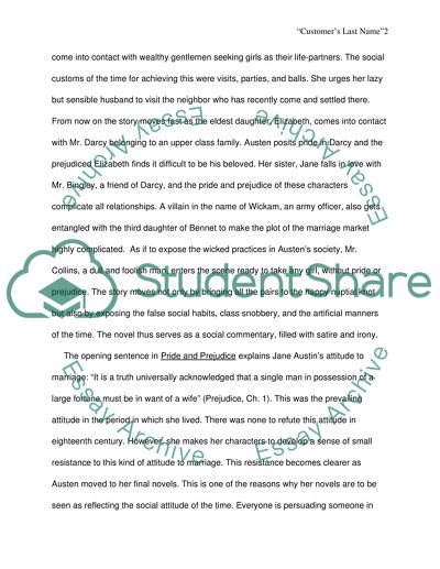 Social commentary/criticism in Pride & Prejudice